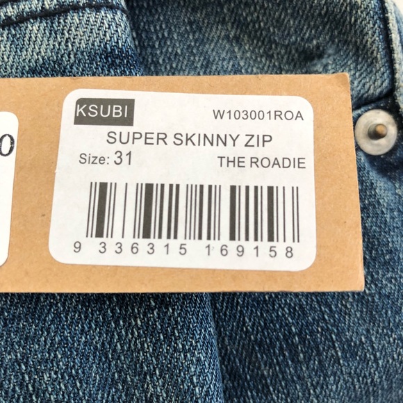 Ksubi The Roadie Super Skinny Zip - Picture 2 of 14